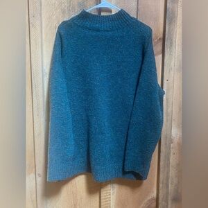 Well Worn Men’s XXL Teal Mock Neck Sweater Pullover Knit Blend Casual Cozy